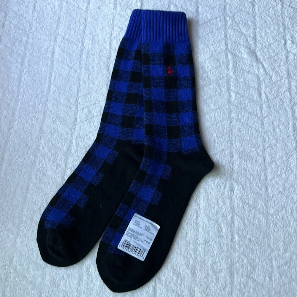 Polo Ralph Lauren Plaid Wool Blend Socks